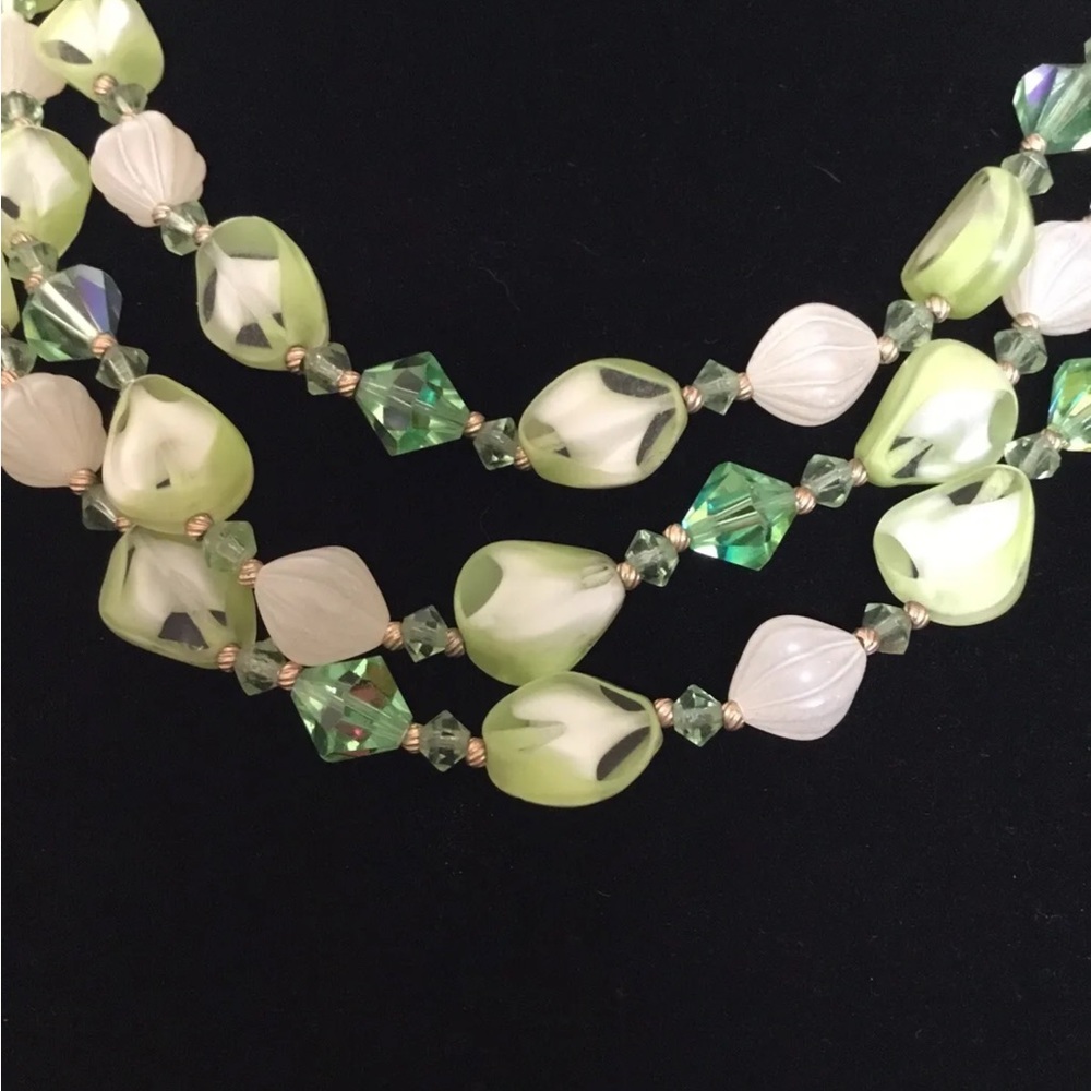 Vendome Set Unsigned Uranium Slice Art Glass Peri… - image 4